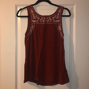 Embroidered tank top